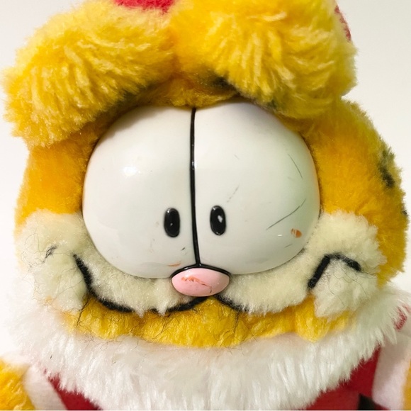 Vintage Garfield Santa Claus Christmas Stuffed Plush Toy - Picture 6 of 13